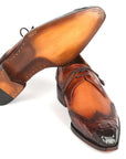 Paul Parkman Goodyear Welted Wingtip Derby Shoes Olive & Tan (ID