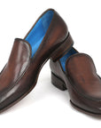 Paul Parkman Perforated Leather Loafers Brown (ID