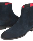 Paul Parkman Navy Suede Chelsea Boots (ID