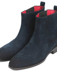 Paul Parkman Navy Suede Chelsea Boots (ID