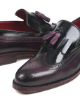 Paul Parkman Kiltie Tassel Loafer Black & Purple (ID