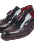Paul Parkman Kiltie Tassel Loafer Black & Purple (ID
