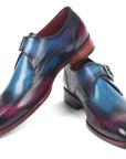 Paul Parkman Single Monkstraps Blue & Purple (ID