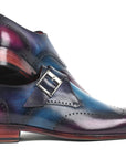 Paul Parkman Single Monkstraps Blue & Purple (ID