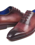 Paul Parkman Burgundy Hand-Painted Classic Brogues (ID