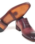 Paul Parkman Burgundy Hand-Painted Classic Brogues (ID