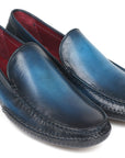 Paul Parkman Hand-Sewn Moccasins Blue (ID