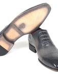 Paul Parkman Grey Hand-Painted Classic Brogues (ID