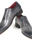 Paul Parkman Grey Hand-Painted Classic Brogues (ID