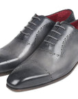 Paul Parkman Grey Hand-Painted Classic Brogues (ID