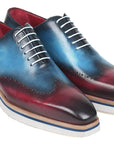 Paul Parkman Men's Smart Casual Wingtip Oxfords Blue & Purple (ID