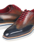 Paul Parkman Men's Smart Casual Wingtip Oxfords Multi-color (ID