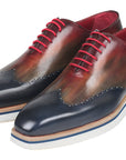 Paul Parkman Men's Smart Casual Wingtip Oxfords Multi-color (ID