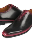 Paul Parkman Black & Red Men's Oxford Shoes (ID