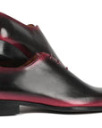 Paul Parkman Black & Red Men's Oxford Shoes (ID