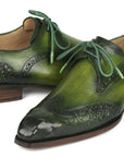 Paul Parkman Goodyear Welted Wingtip Derby Shoes Green (ID