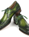 Paul Parkman Goodyear Welted Wingtip Derby Shoes Green (ID