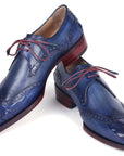 Paul Parkman Goodyear Welted Wingtip Derby Shoes Blue & Navy (ID
