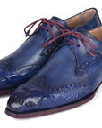 Paul Parkman Goodyear Welted Wingtip Derby Shoes Blue & Navy (ID
