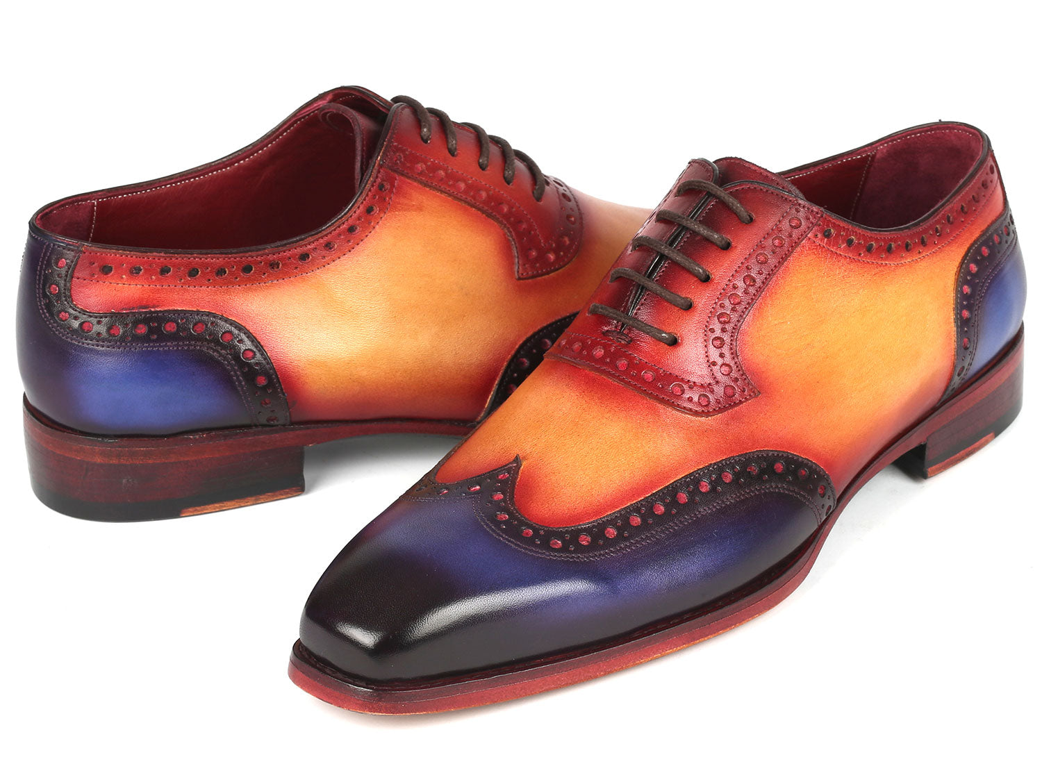 Paul Parkman Goodyear Welted Men's Wingtip Oxfords Multicolor (ID