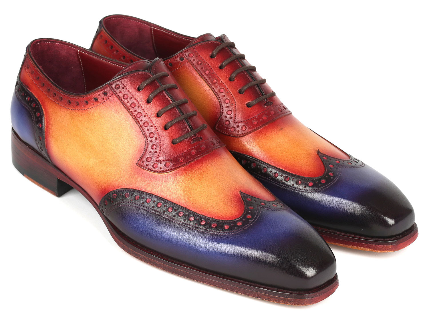 Paul Parkman Goodyear Welted Men's Wingtip Oxfords Multicolor (ID