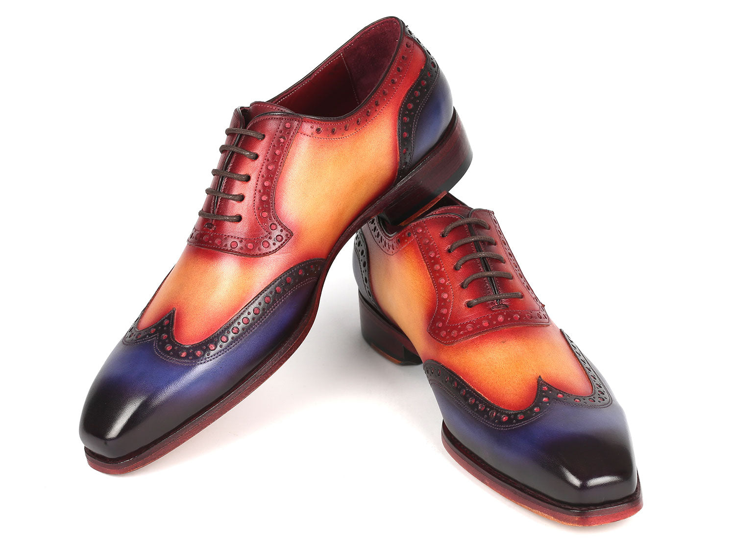 Paul Parkman Goodyear Welted Men's Wingtip Oxfords Multicolor (ID