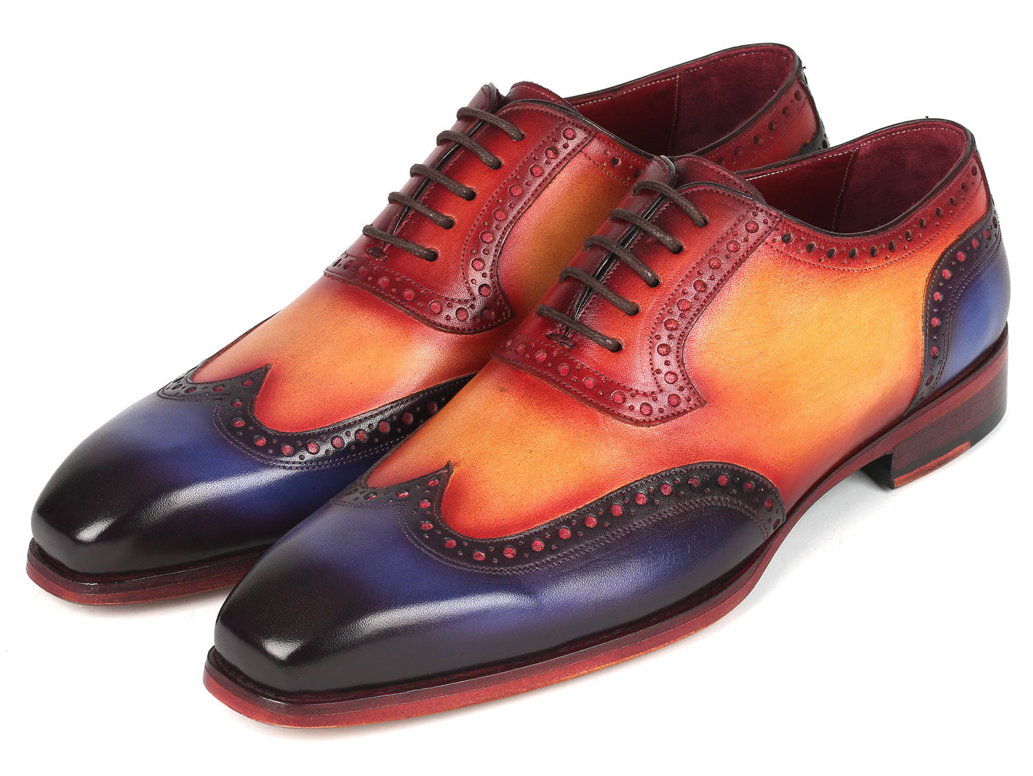 Paul Parkman Goodyear Welted Men's Wingtip Oxfords Multicolor (ID