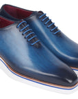 Paul Parkman Men's Smart Casual Wholecut Oxfords Blue (ID