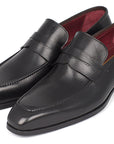 Paul Parkman Men's Penny Loafer Black Calfskin (ID