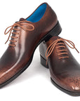 Paul Parkman Men's Camel & Brown Wholecut Oxfords (ID