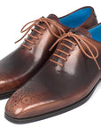 Paul Parkman Men's Camel & Brown Wholecut Oxfords (ID