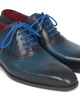 Paul Parkman Men's Blue & Navy Medallion Toe Oxfords (ID