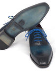 Paul Parkman Men's Blue & Navy Medallion Toe Oxfords (ID