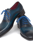 Paul Parkman Men's Blue & Navy Medallion Toe Oxfords (ID