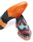 Paul Parkman Norwegian Welted Tassel Loafers Blue & Purple (ID