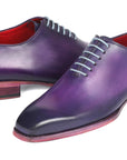 Paul Parkman Goodyear Welted Wholecut Oxfords Purple Hand-Painted (ID