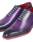 Paul Parkman Goodyear Welted Wholecut Oxfords Purple Hand-Painted (ID