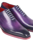 Paul Parkman Goodyear Welted Wholecut Oxfords Purple Hand-Painted (ID