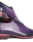 Paul Parkman Goodyear Welted Wholecut Oxfords Purple Hand-Painted (ID