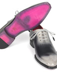 Paul Parkman Men's Gray Hand-Painted Oxfords (ID
