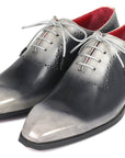 Paul Parkman Men's Gray Hand-Painted Oxfords (ID