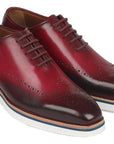 Paul Parkman Men's Smart Casual Wingtip Oxfords Bordeaux (ID