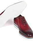 Paul Parkman Men's Smart Casual Wingtip Oxfords Bordeaux (ID