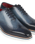 Paul Parkman Men's Smart Casual Wingtip Oxfords Navy (ID