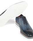 Paul Parkman Men's Smart Casual Wingtip Oxfords Navy (ID