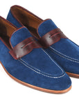 Paul Parkman Beige & Brown Plaid Canvas Derby Shoes (ID