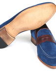 Paul Parkman Beige & Brown Plaid Canvas Derby Shoes (ID