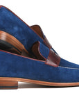 Paul Parkman Beige & Brown Plaid Canvas Derby Shoes (ID