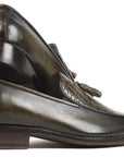 Paul Parkman Beige & Brown Plaid Canvas Derby Shoes (ID