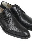 Paul Parkman Beige & Brown Plaid Canvas Derby Shoes (ID